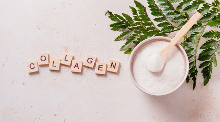 What Are the Many Uses for Collagen? 1 collagen powder and quote collagen made of wooden 2021 09 02 23 22 03 utc scaled
