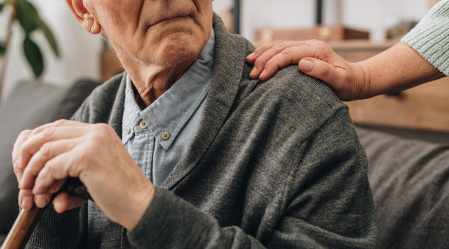 Possible Causes of Alzheimer's Disease 1 cropped view of sad pensioner with wife hands on s 2022 12 16 19 27 07 utc scaled
