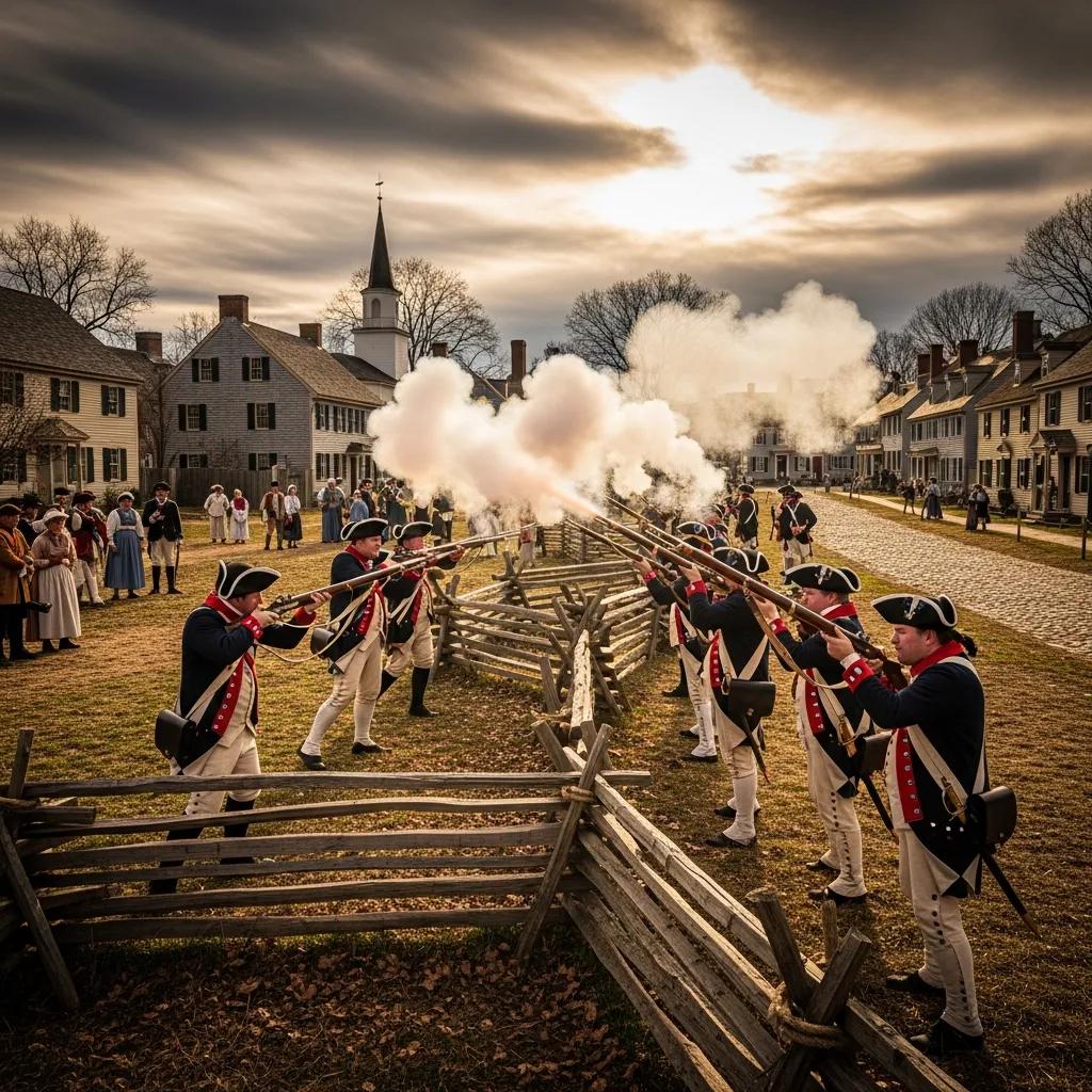 Discover the American Revolution: Causes, Key Events, and Lasting Impact 3 Colonial soldiers in a historical reenactment of the American Revolution